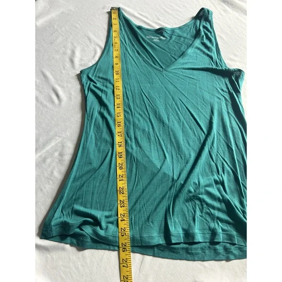 Soft Surroundings Paisley Heavily Beaded Blouse 2 Piece Womens Size Med Teal - Picture 7 of 12